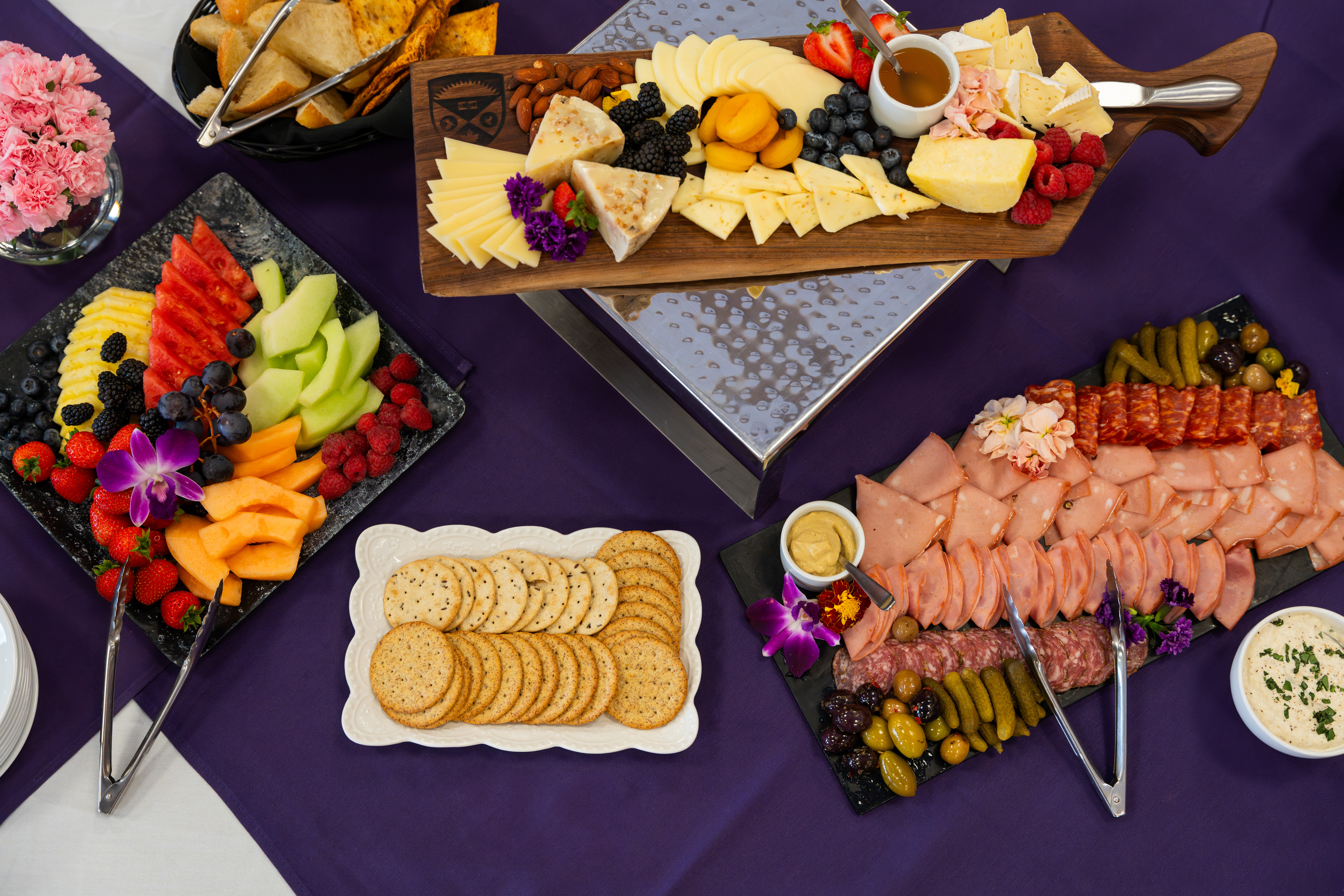 Various hors d'oeuvres on a table